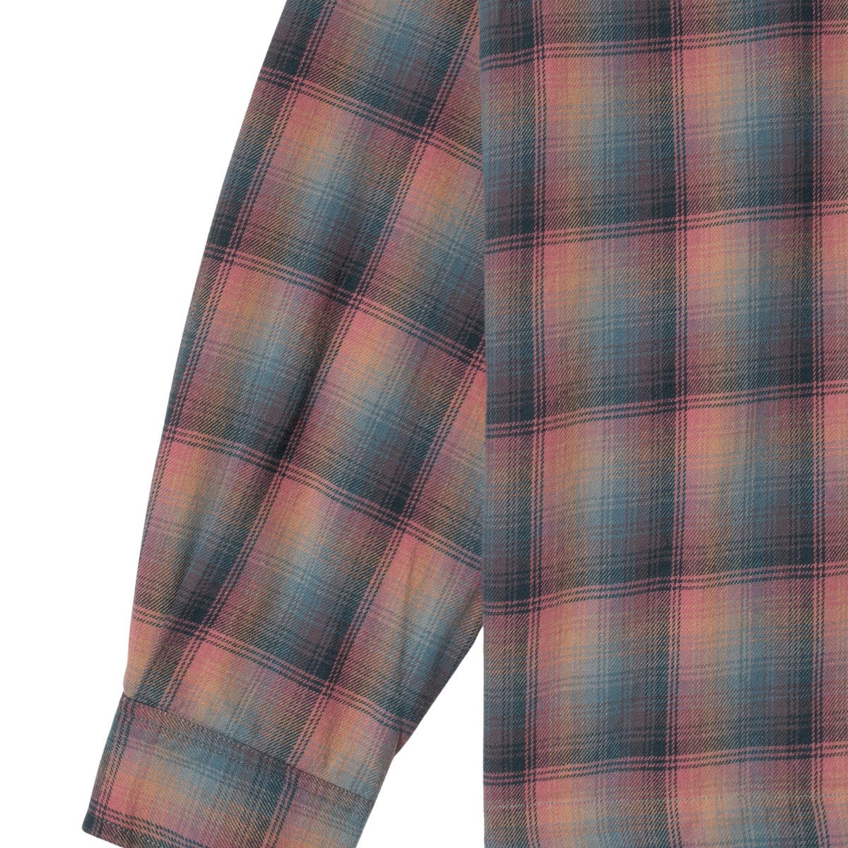 Stan Ray Zip Shirt — Pink/Teal Plaid — view 6