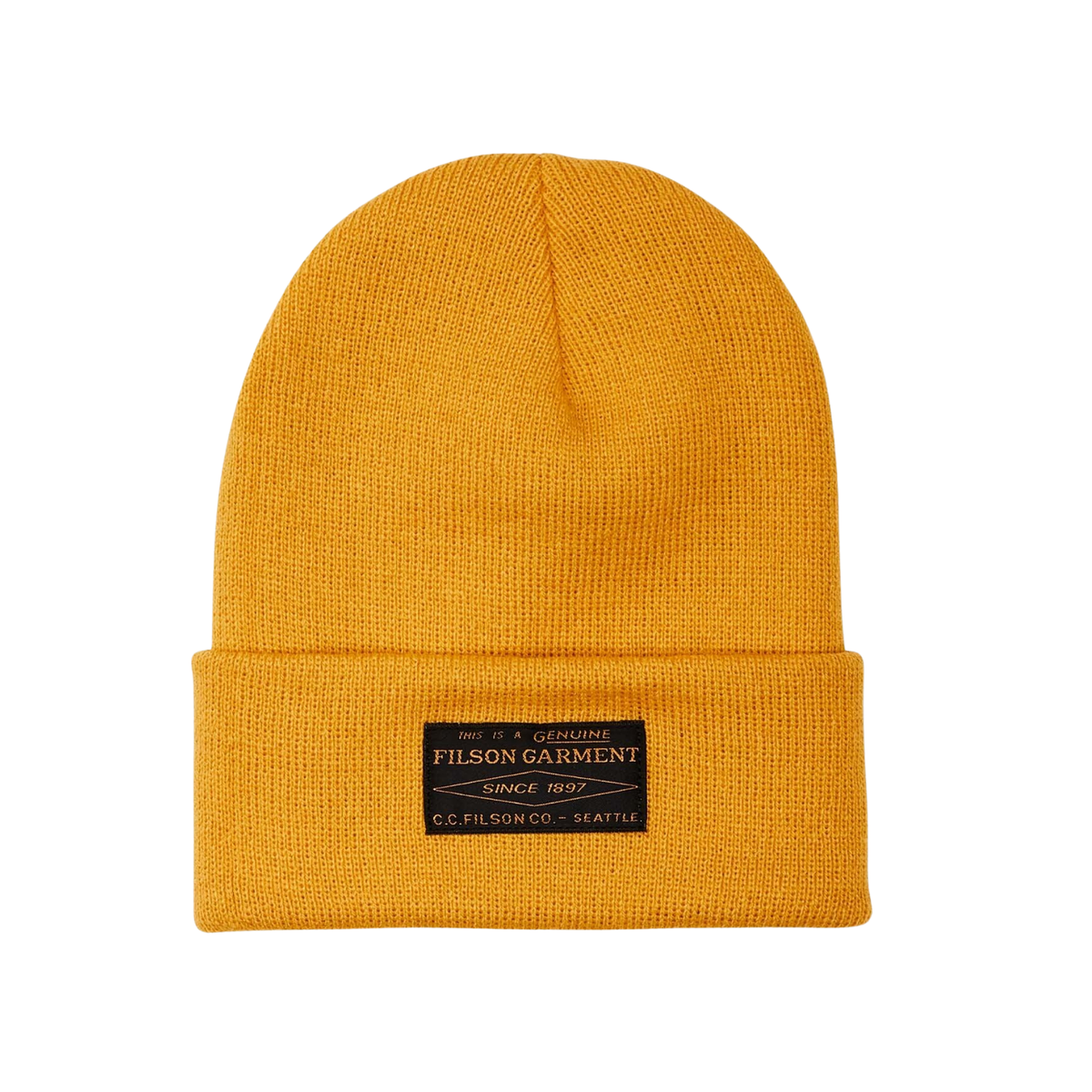 Filson Ballard Watch Cap — Mustard Yellow — front view