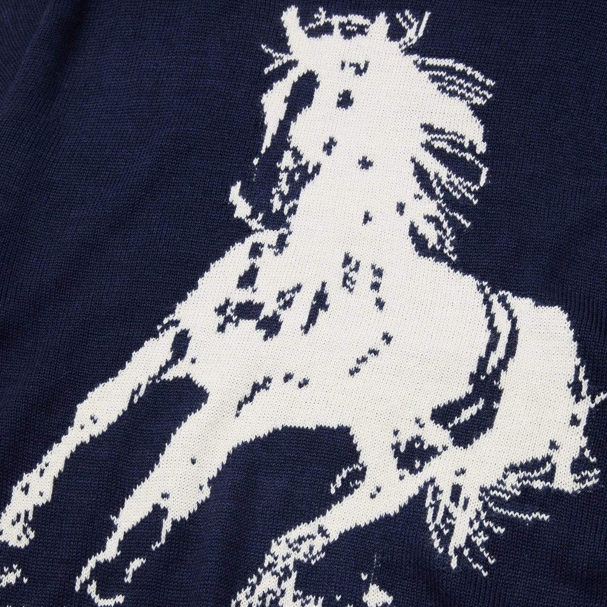 One Of These Days Running Horse Knit Sweater — Navy — view 3