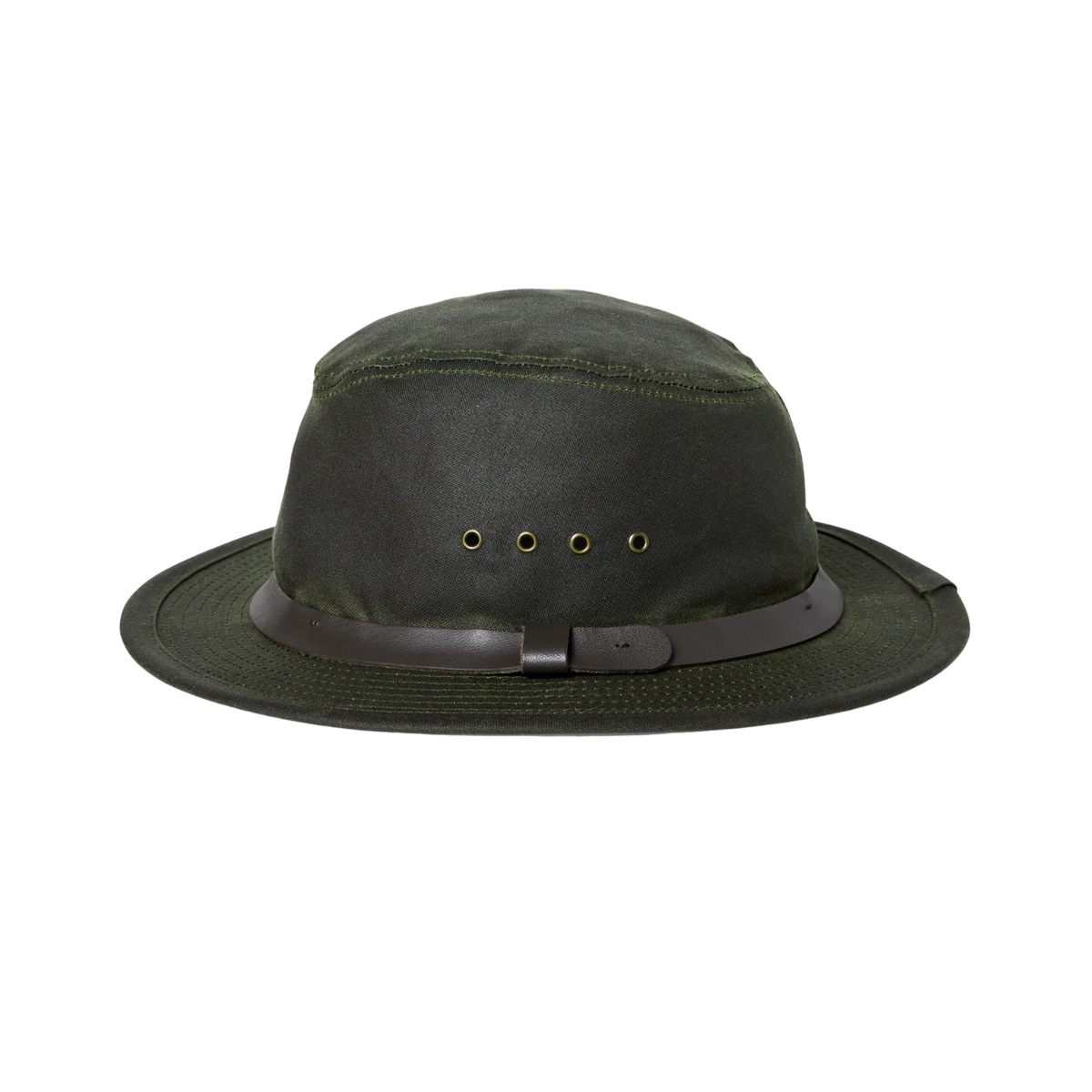Filson Tin Cloth Packer Hat — Otter Green — front view