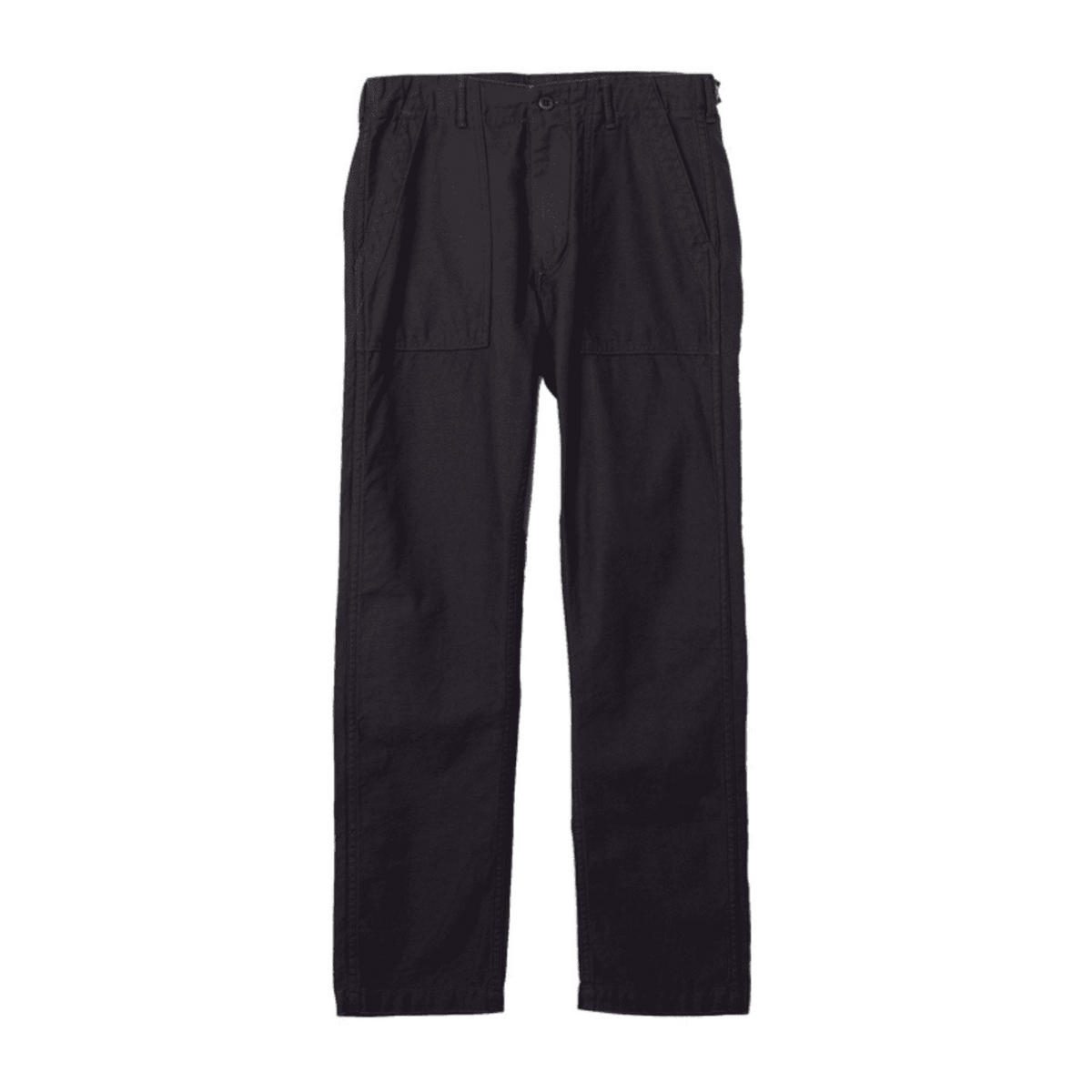 orSlow Slim Fit Fatigue Pants — Black — front view