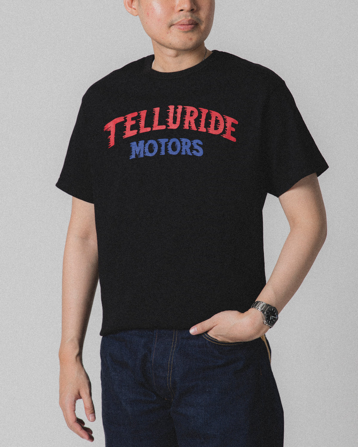 TELLURIDE MOTOR LOGO TEE - BLACK