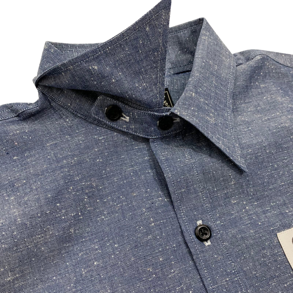 Dry Bones Chambray Work Shirt Andy — Blue — view 5