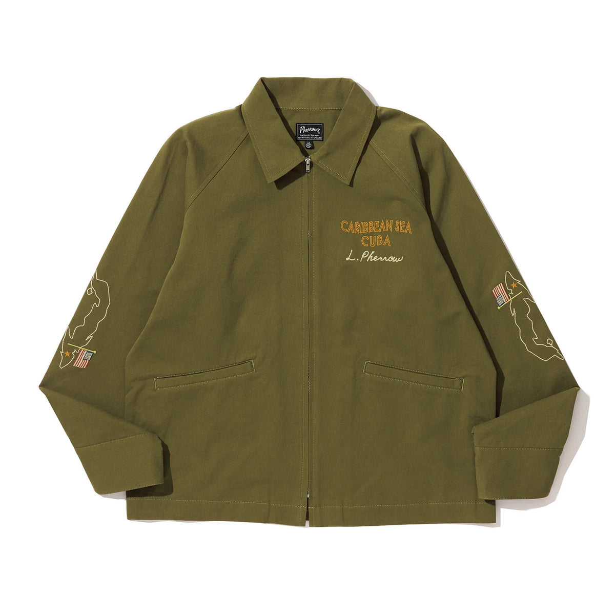 PHERROWS CUBAN SOUVENIR JACKET - OLIVE