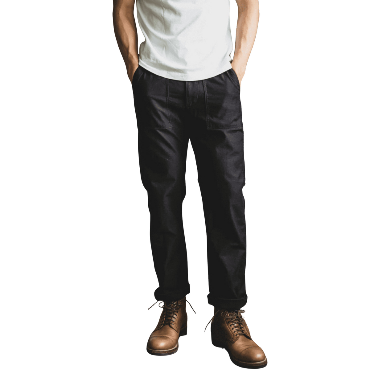 orSlow Slim Fit Fatigue Pants — Black — view 3