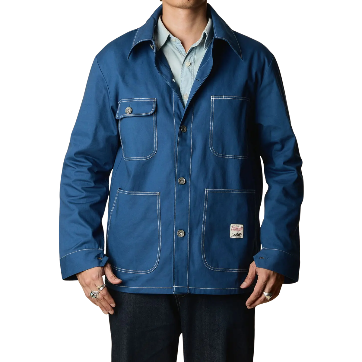 Telluride Chore Coat — Industrial Blue — view 6
