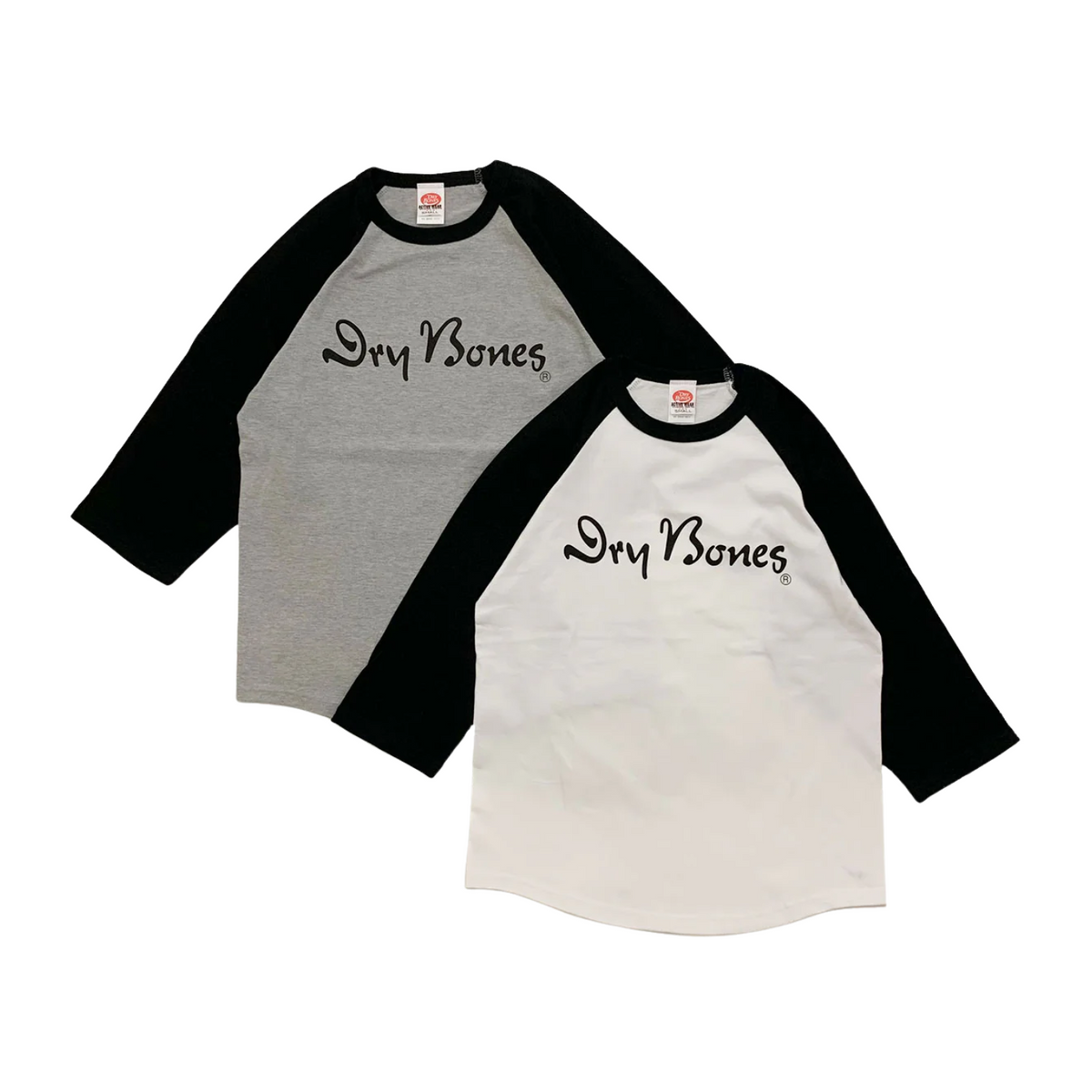Dry Bones 3/4 Sleeve T-Shirt Logo — Gray/Black — view 2