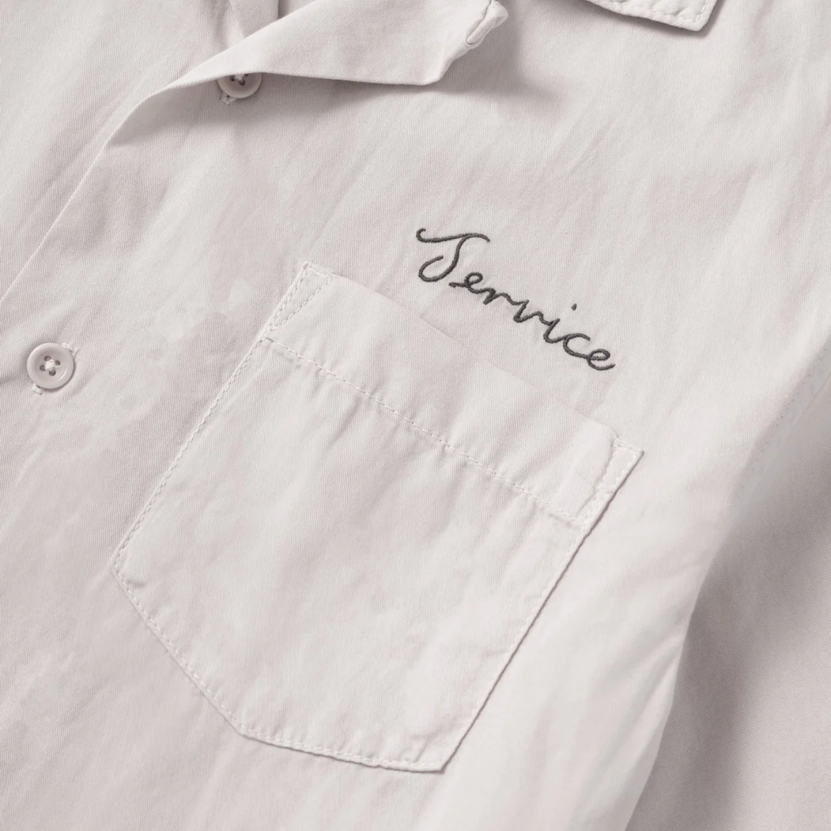 Service Works Script Resort Shirt — Salt — view 3