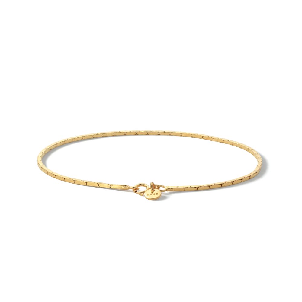 Saad 24K Gold Plated Snake Chain Bracelet — front view