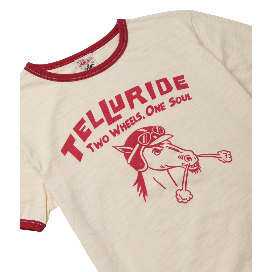 Telluride - Ringer Tee One Soul — White/Burgundy — view 2