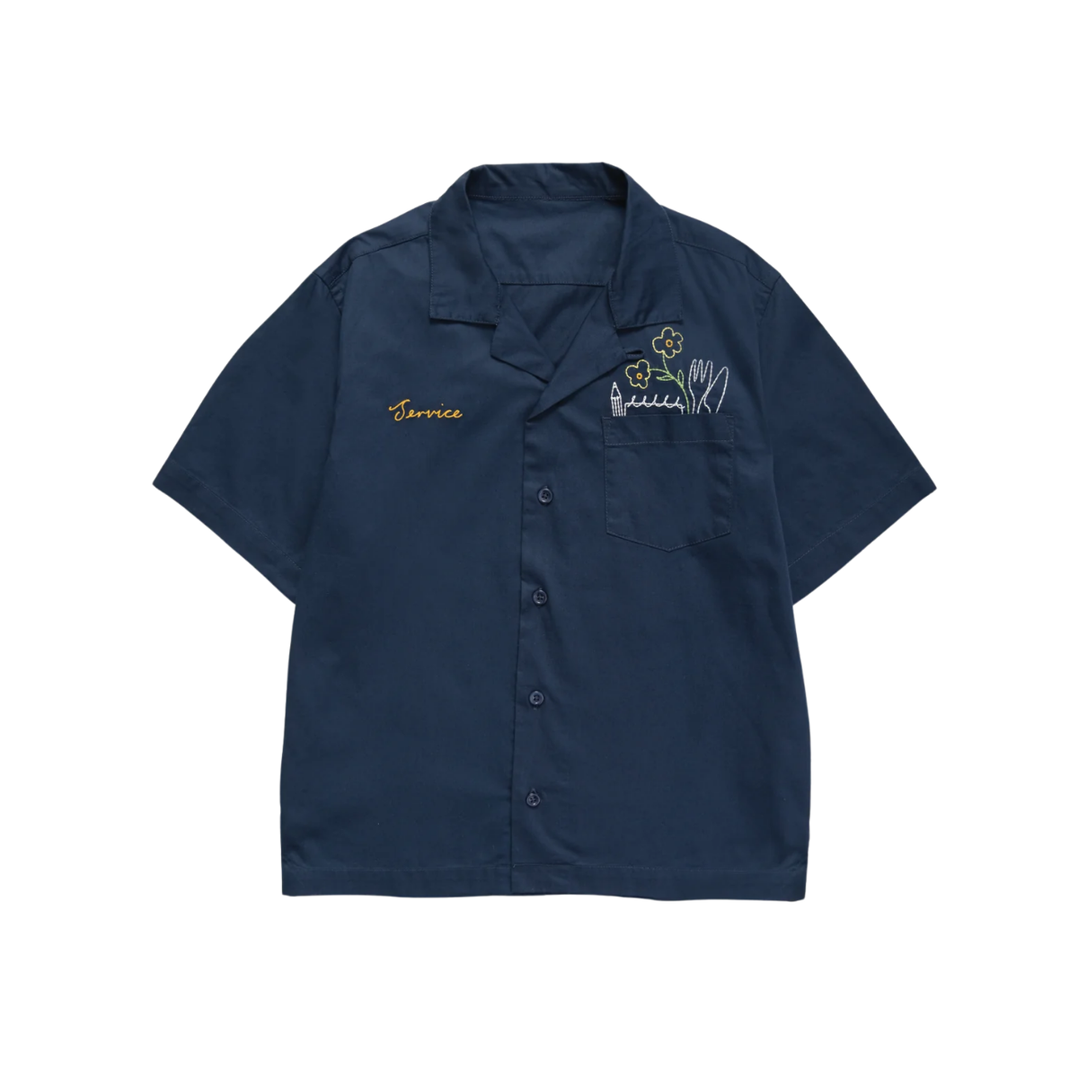Service Works Light Twill Necessities Shirt — Navy — front view