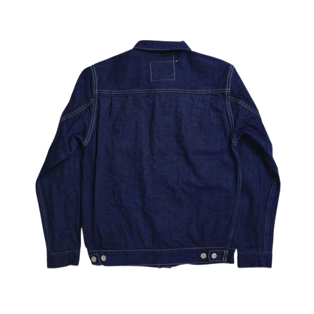 Tanuki Kakishibu Type 2 Jacket — Indigo X Kakishibu — view 2