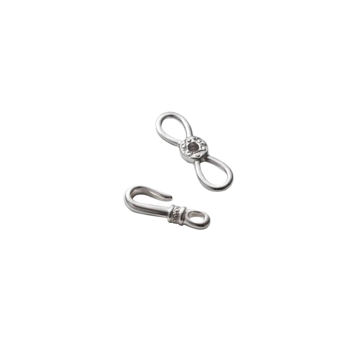 Saad Arabesque End Hook Silver 925 Necklace Parts — No Color — front view