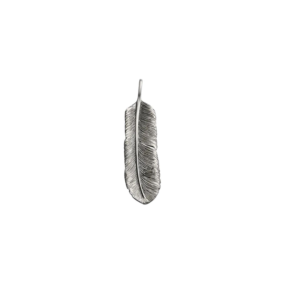 Saad Feather (facing Right) Silver 925 Pendant Top — No Color — view 2