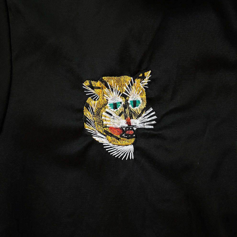 Dry Bones Embroidered Jacket Fukurokuju — Black — view 7