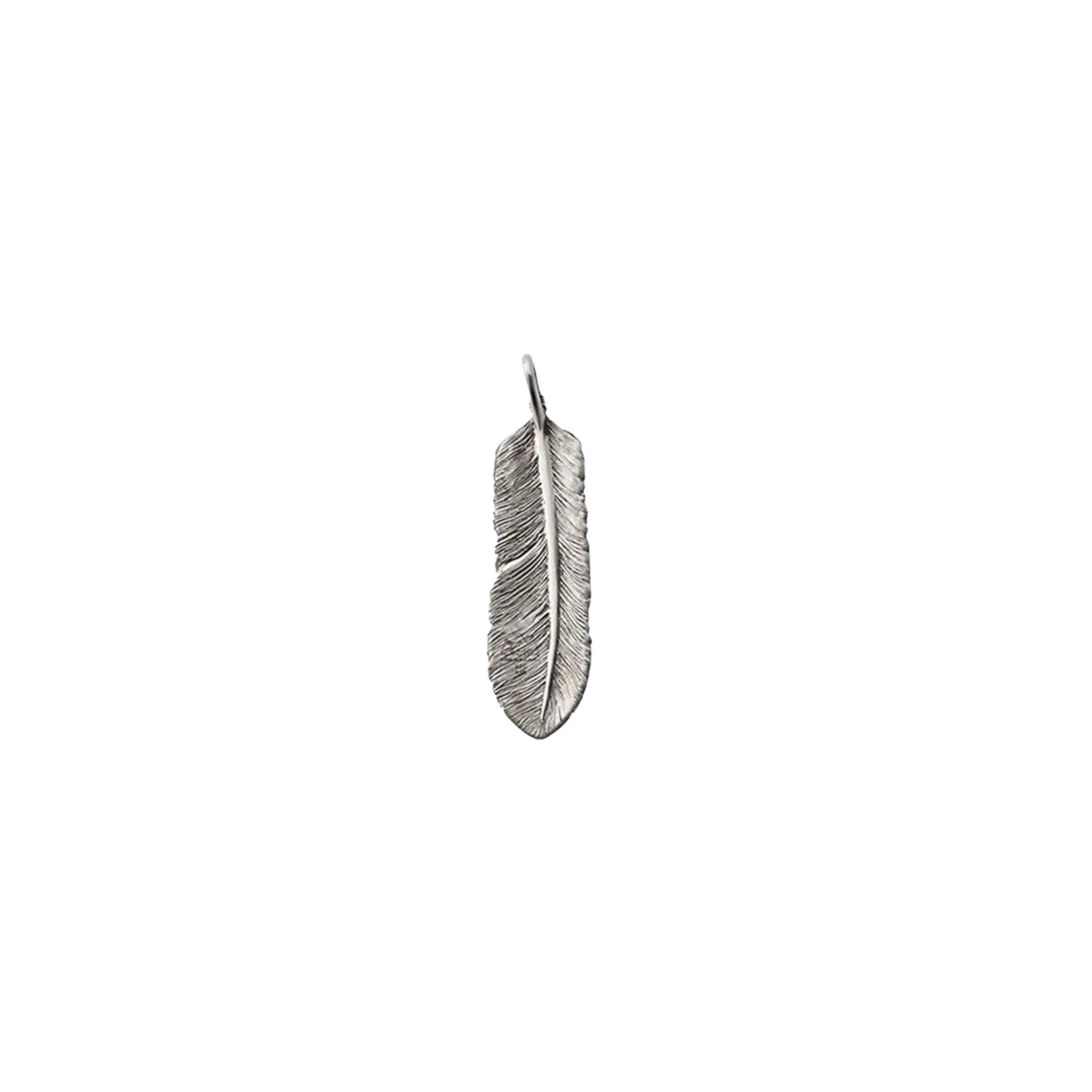 Saad Feather (facing Left) Silver 925 Pendant Top — No Color — view 2