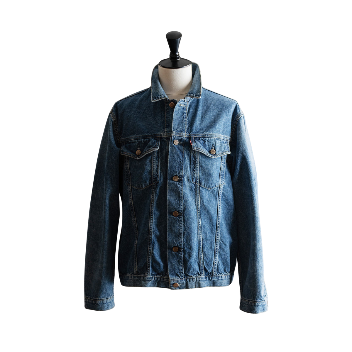 Big John M6010SL Vintage '60s Classic Trucker Jacket — Antique Wash — front view