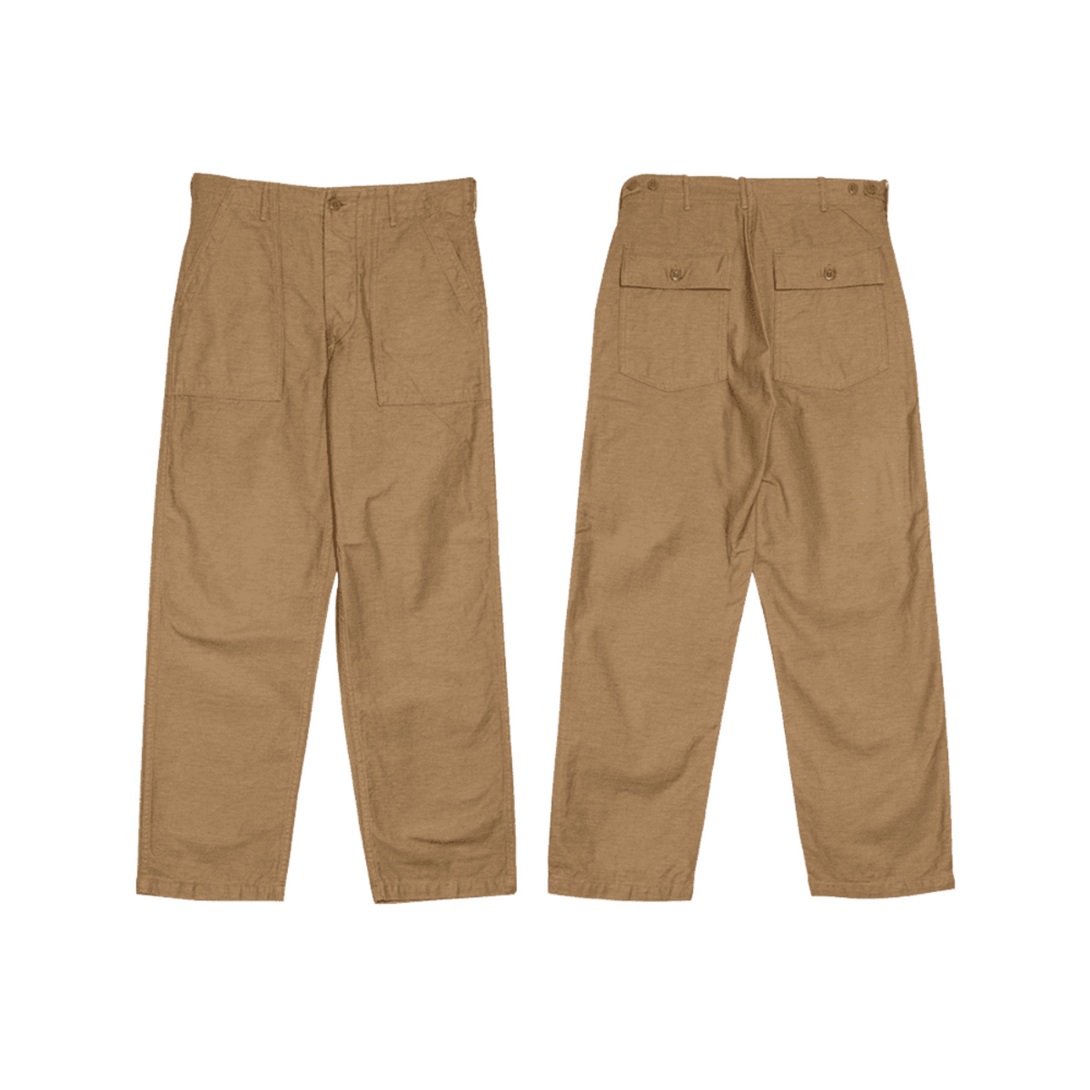 orSlow Us Army Fatigue Pants — Khaki — front view