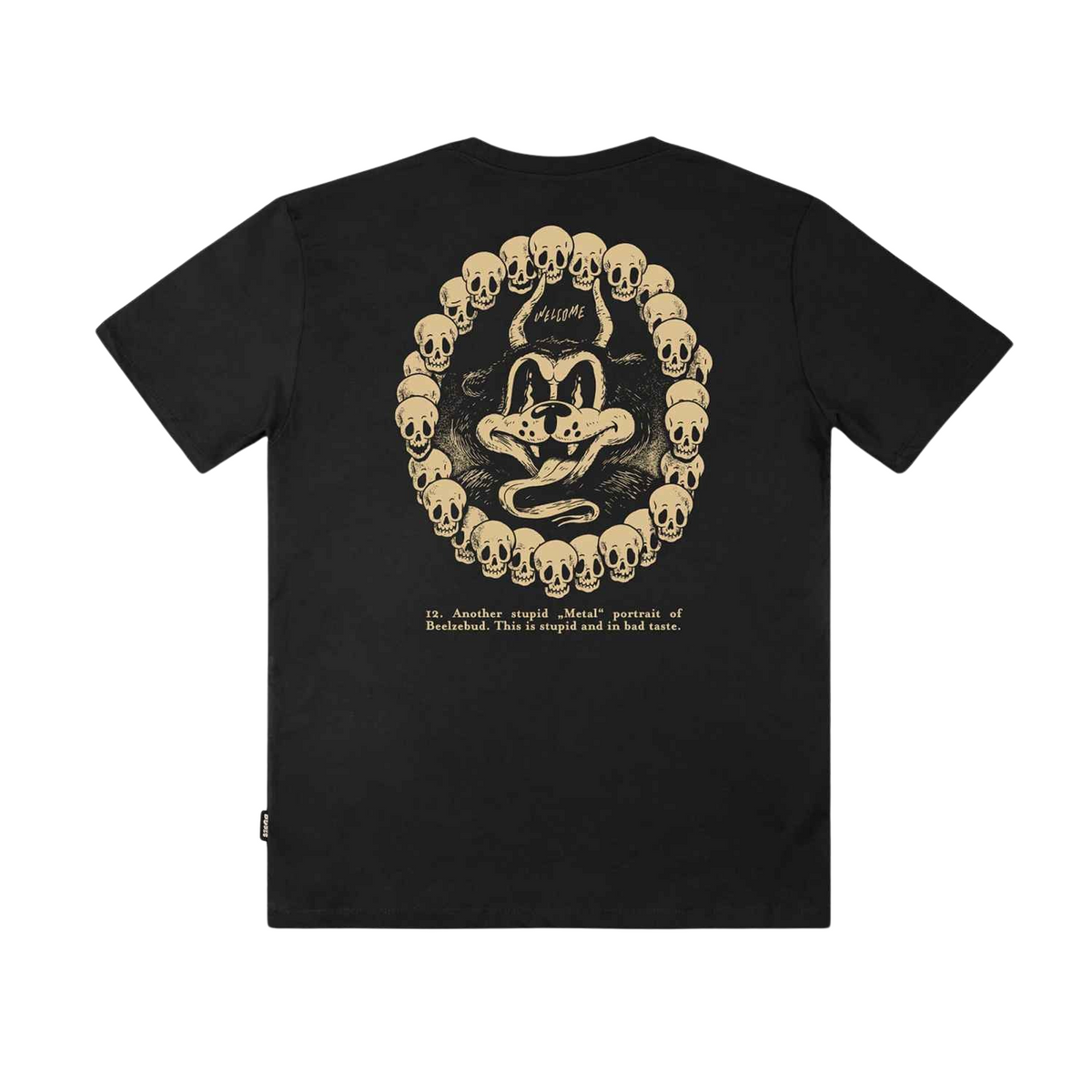 The Dudes Belzeebud T-Shirt — Black — front view