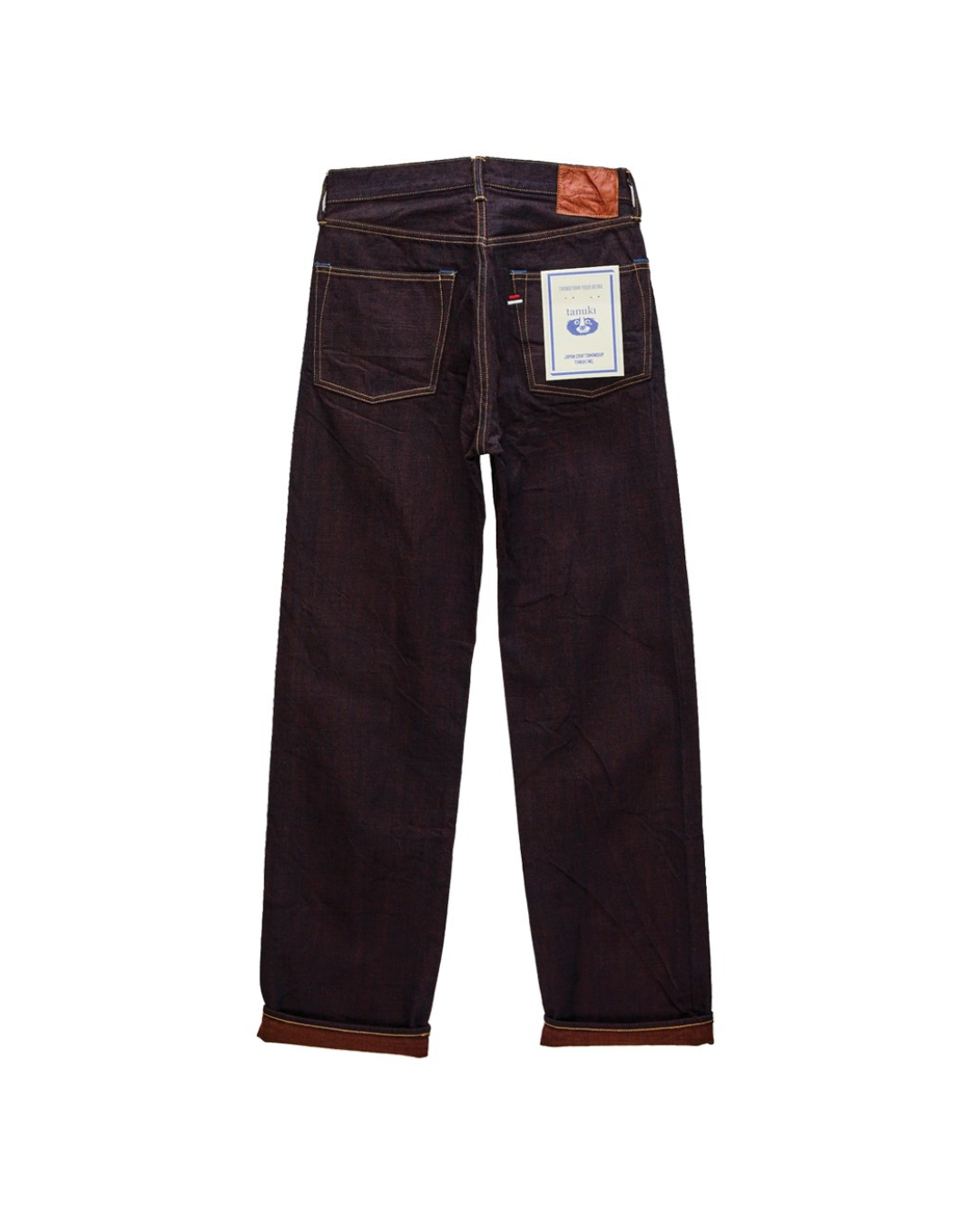 Tanuki Kakishibu Loose Straight — Indigo X Kakishibu — view 2