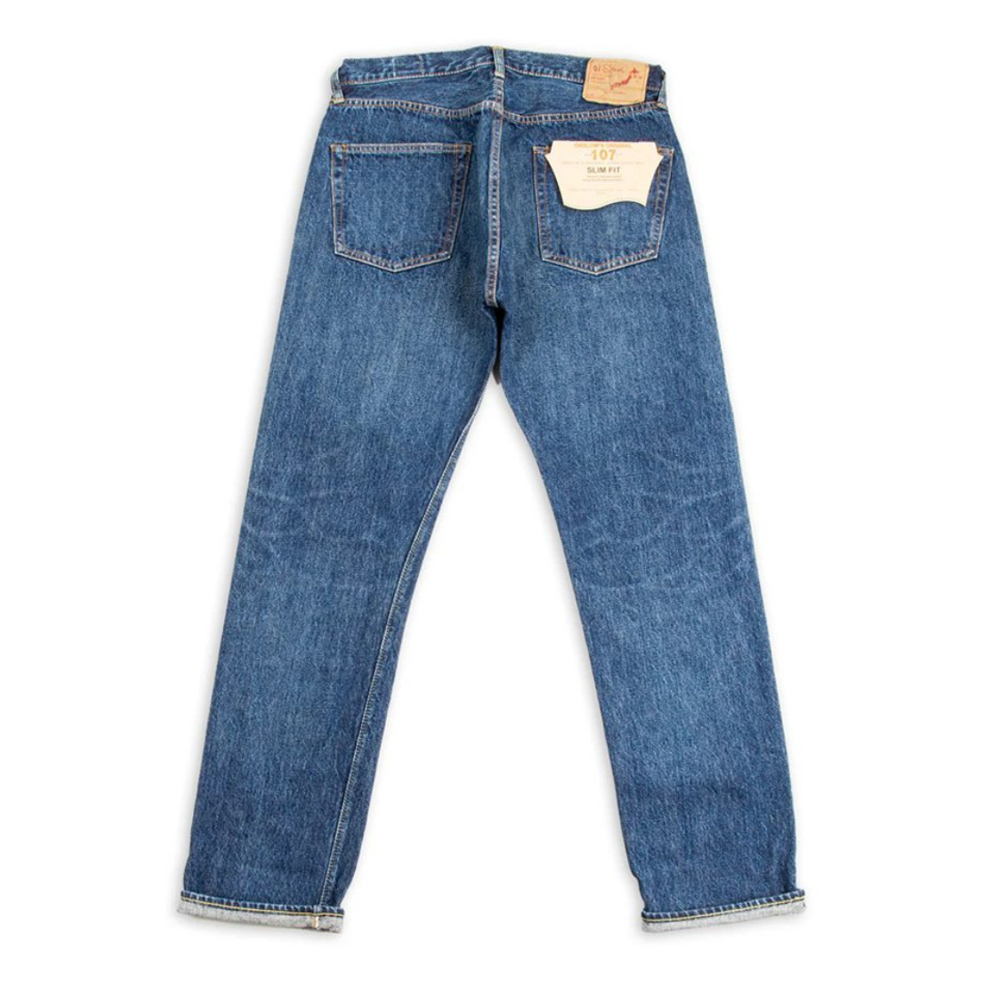 orSlow 107 Ivy Fit Selvedge Denim — 2 Year Wash — view 2
