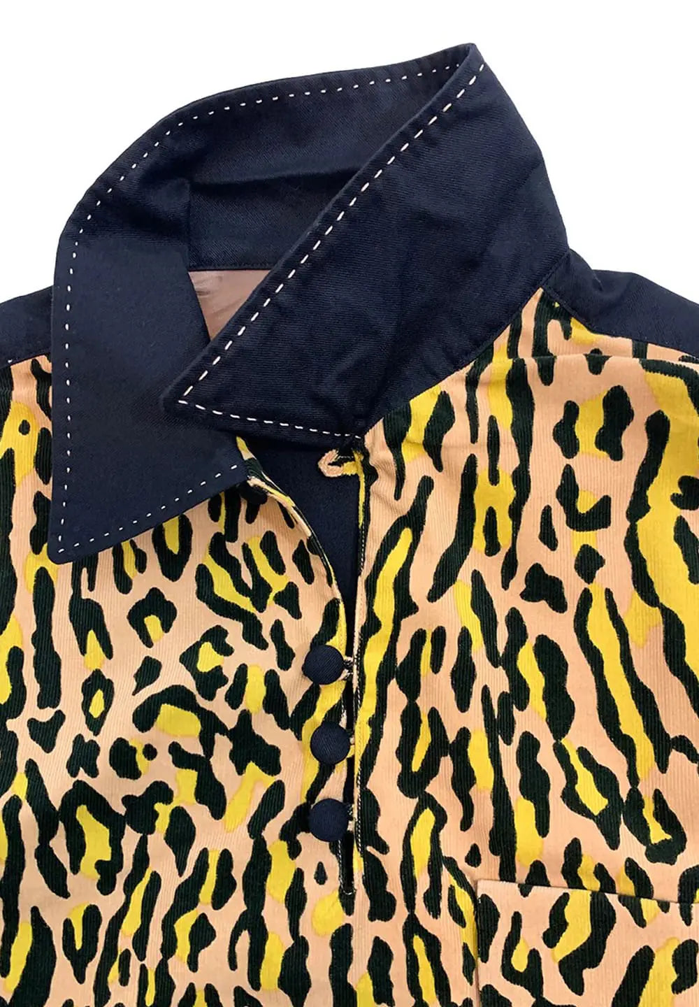 Dry Bones 2TONE Print Gaucho Shirt Vincent's Leo — Beige/Black — view 2