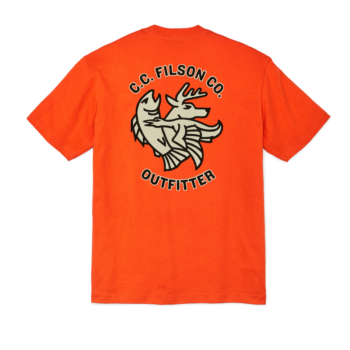 Filson Short Sleeve Frontier Graphic T-Shirt — Flame/Art Deco Sportsman — view 2