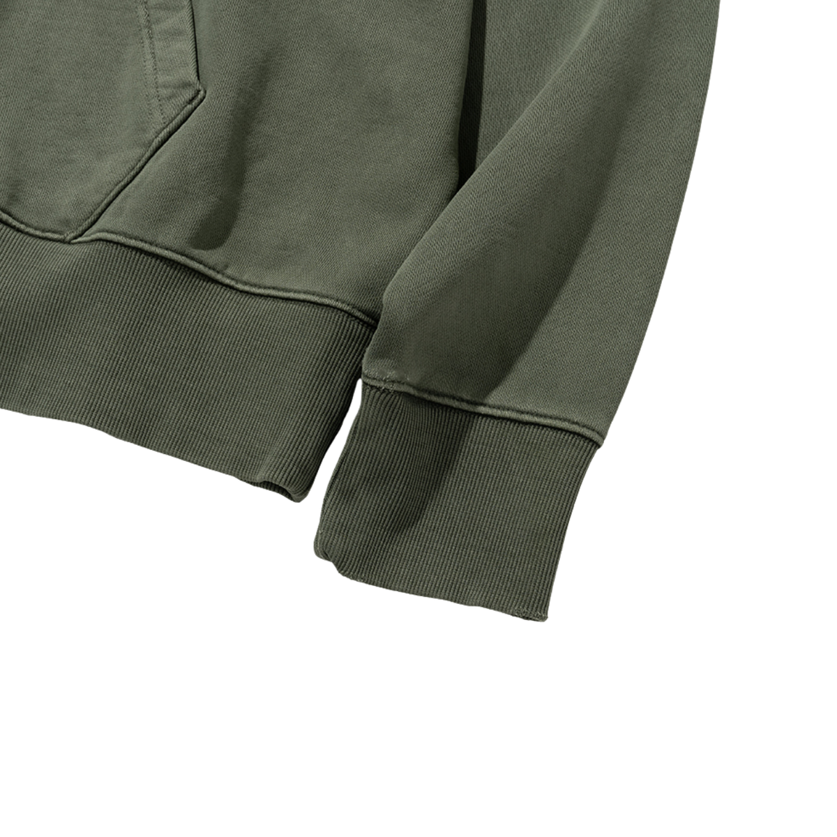 Uniform Bridge Basic Dyeing Sweat Hood — Pigment Olive — view 9
