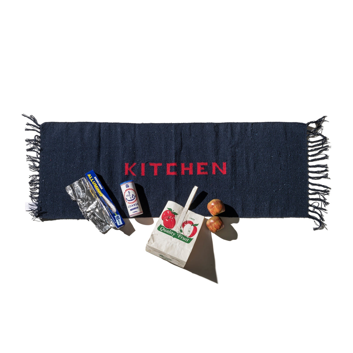 Puebco Handloomed Recycle Yarn Kitchen Mat — front view