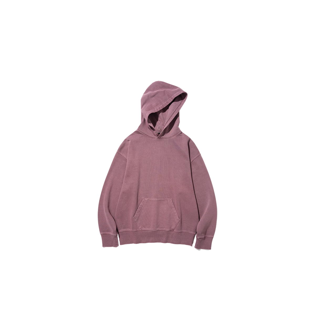 Uniform Bridge Basic Dyeing Sweat Hood — Pigment Red — front view