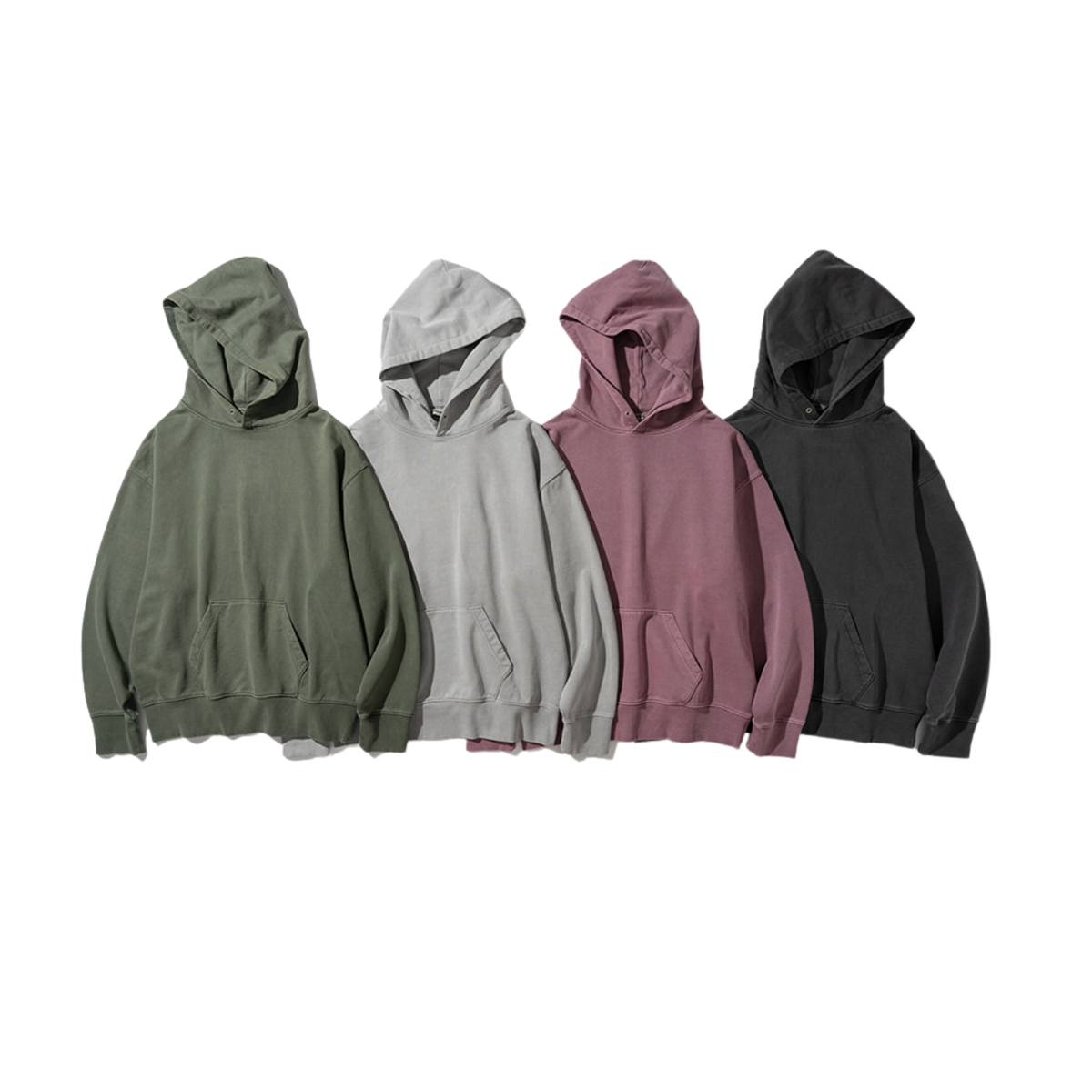 Uniform Bridge Basic Dyeing Sweat Hood — Pigment Red — view 3