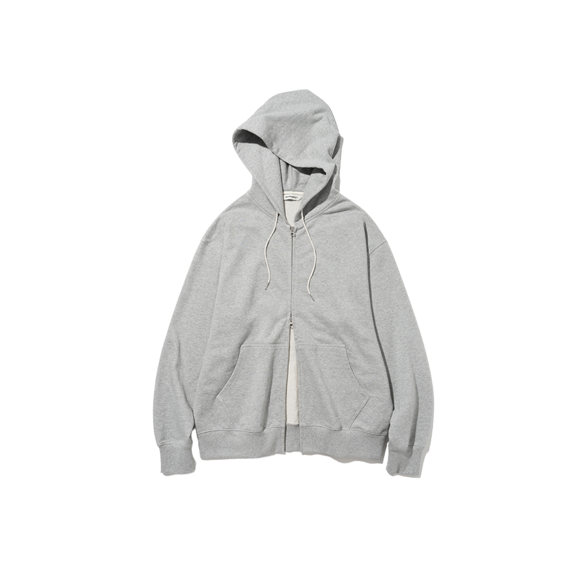 Uniform Bridge Basic Sweat Hood Zip Up — 8% Melange — front view