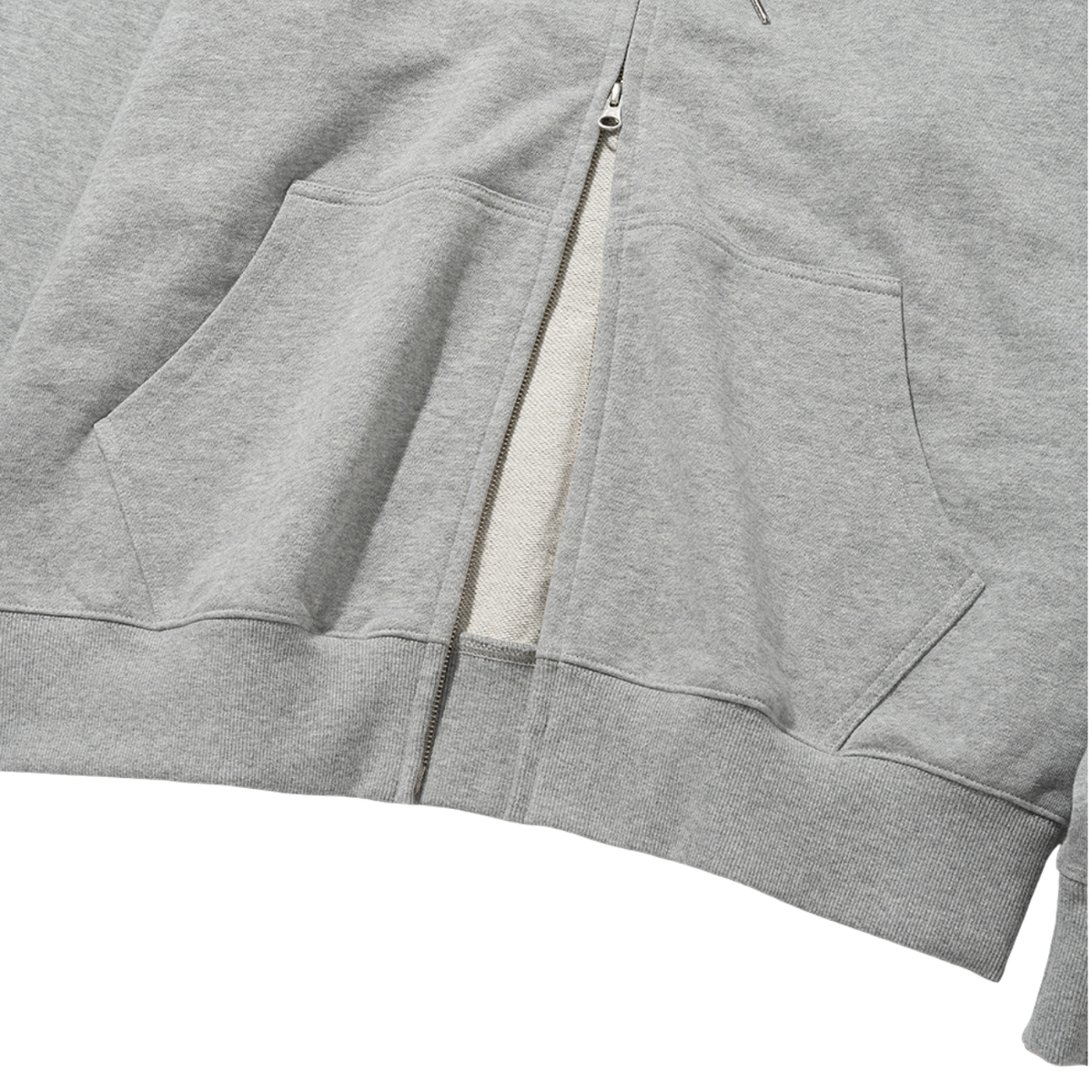Uniform Bridge Basic Sweat Hood Zip Up — 8% Melange — view 8