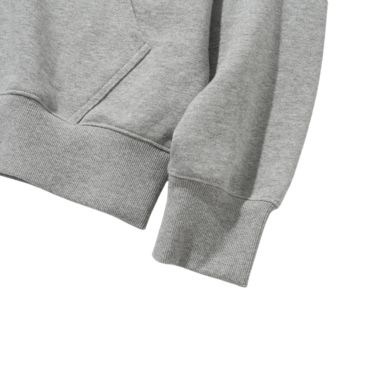 Uniform Bridge Basic Sweat Hood Zip Up — 8% Melange — view 9
