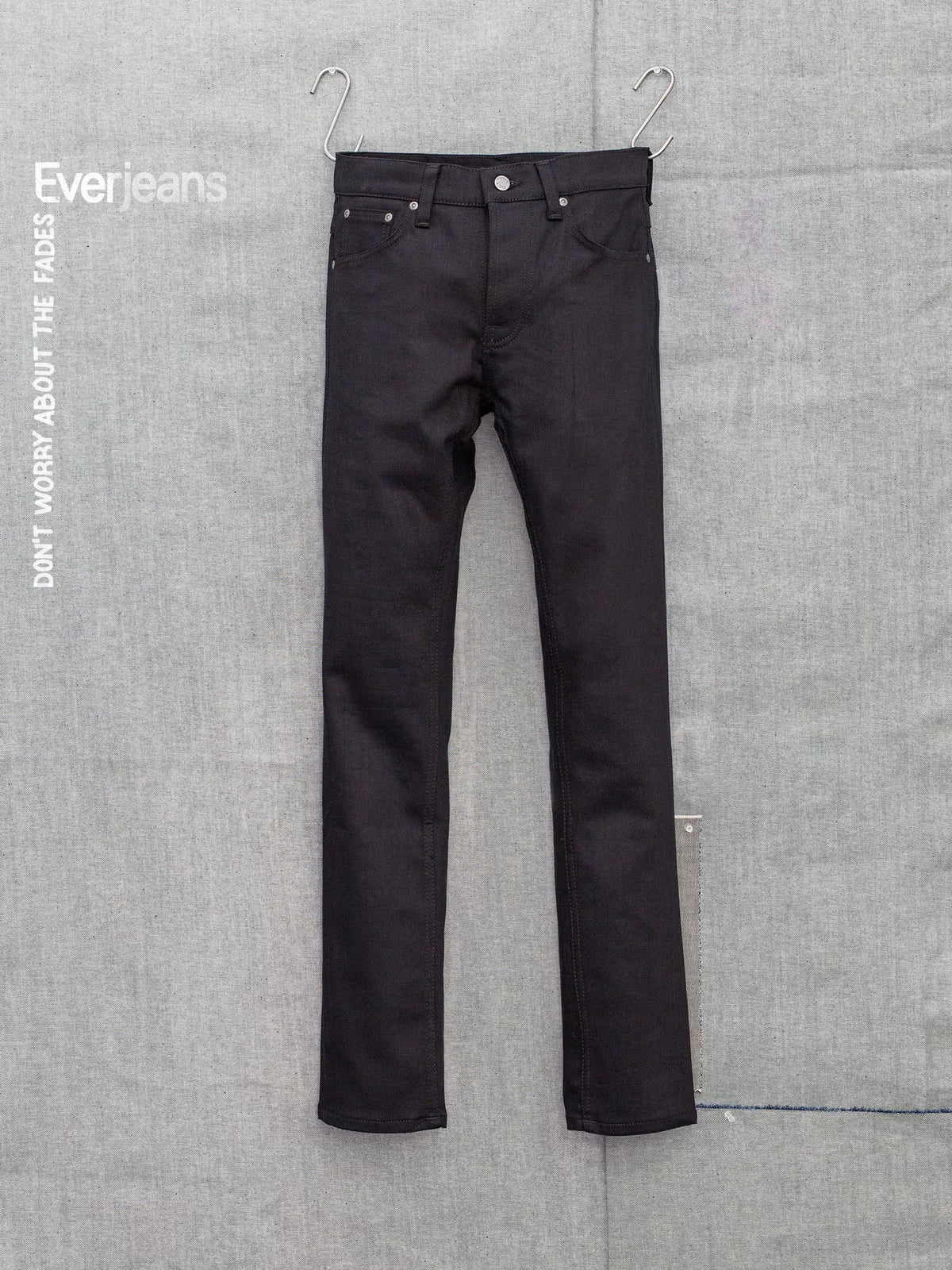 Nudie Jeans Grim Tim — Dry Everblack — front view