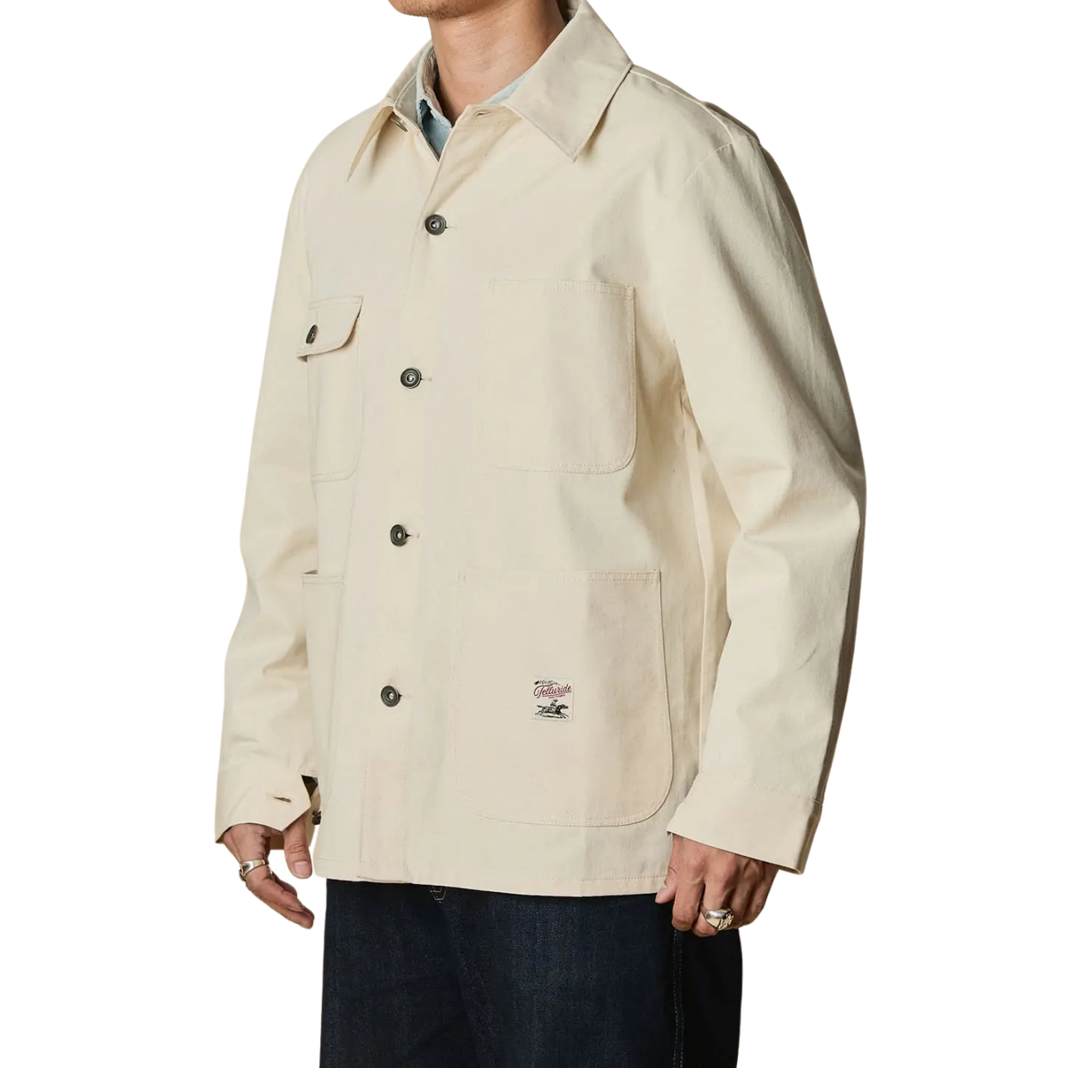 Telluride Chore Coat — Off White — view 7