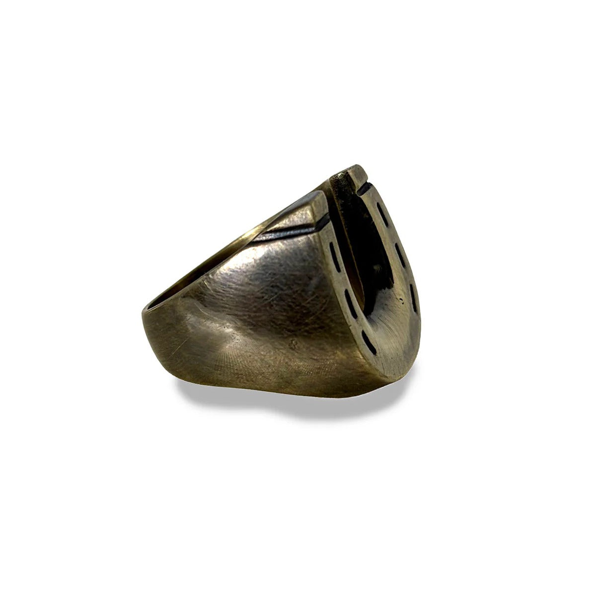 Dry Bones Brass Horse Shoe Ring — Brass — view 3