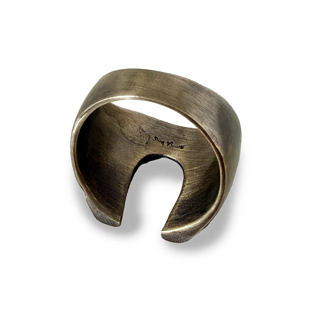 Dry Bones Brass Horse Shoe Ring — Brass — view 4