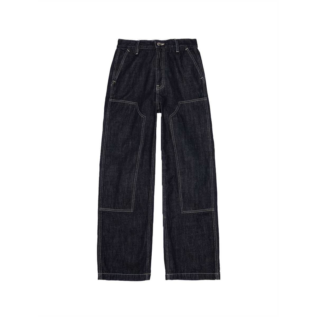 Nudie Jeans Wendy Double Knee Denim Pants — Dark Blue — view 3