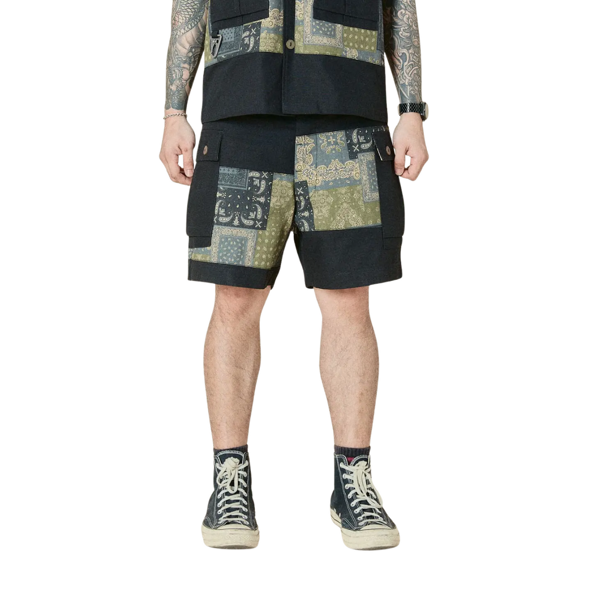 Union Labs Patch Up P43 Shorts — Black — view 3