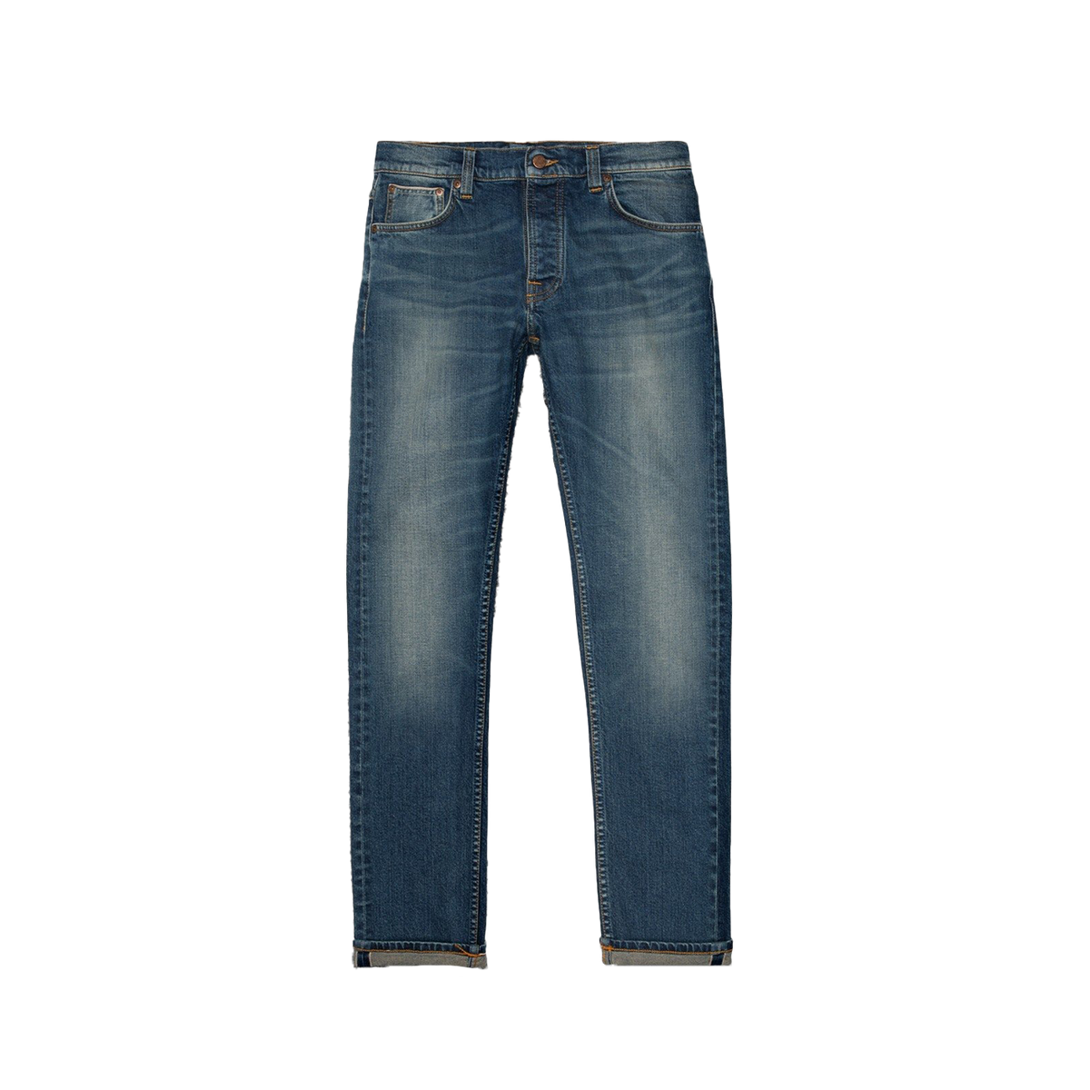 Nudie Jeans Grim Tim — Ghost Selvage — front view