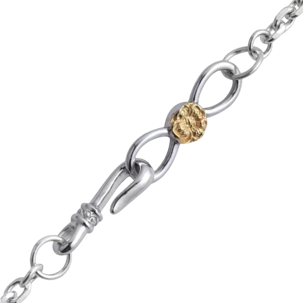 Saad Poppy End Hook Silver 925 K24 Gold Plated Necklace Parts — No Color — view 2
