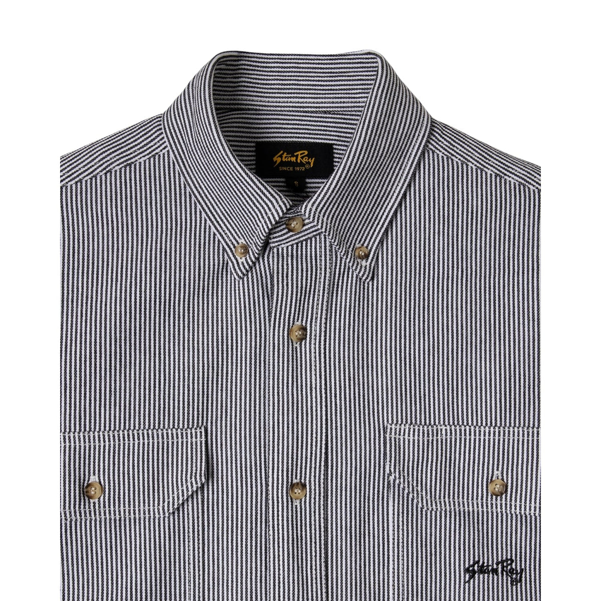 Stan Ray SS Work Shirt — Aged Hickory Stripe — view 3