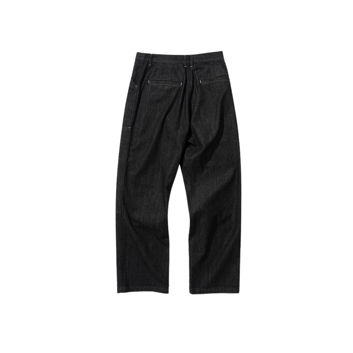 Uniform Bridge Double Knee Denim Pants 6.2oz — Black Rinsed — view 2