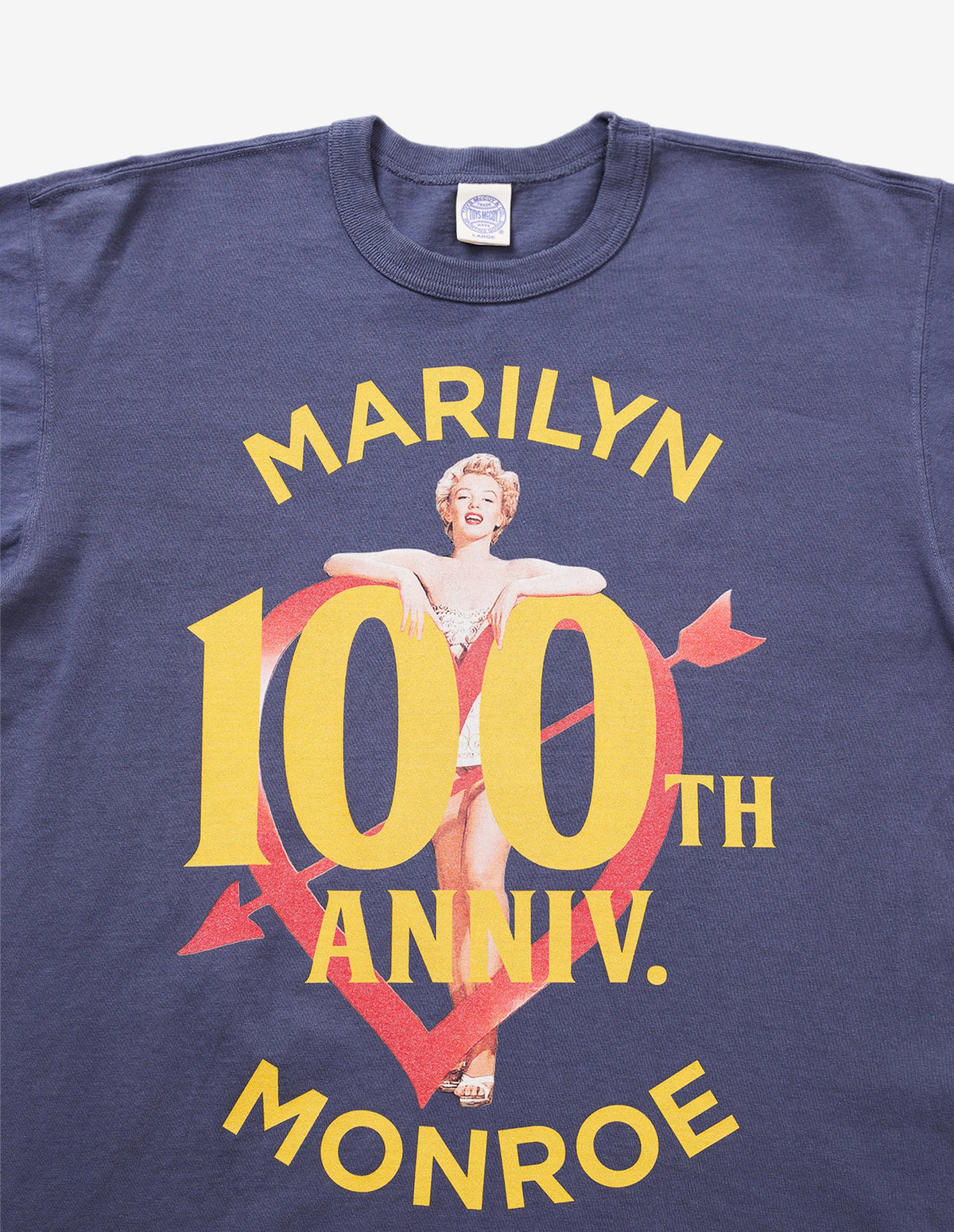 TOYS MCCOY MARILYN MONROE TEE ARROW SHOT HEART - BLUE