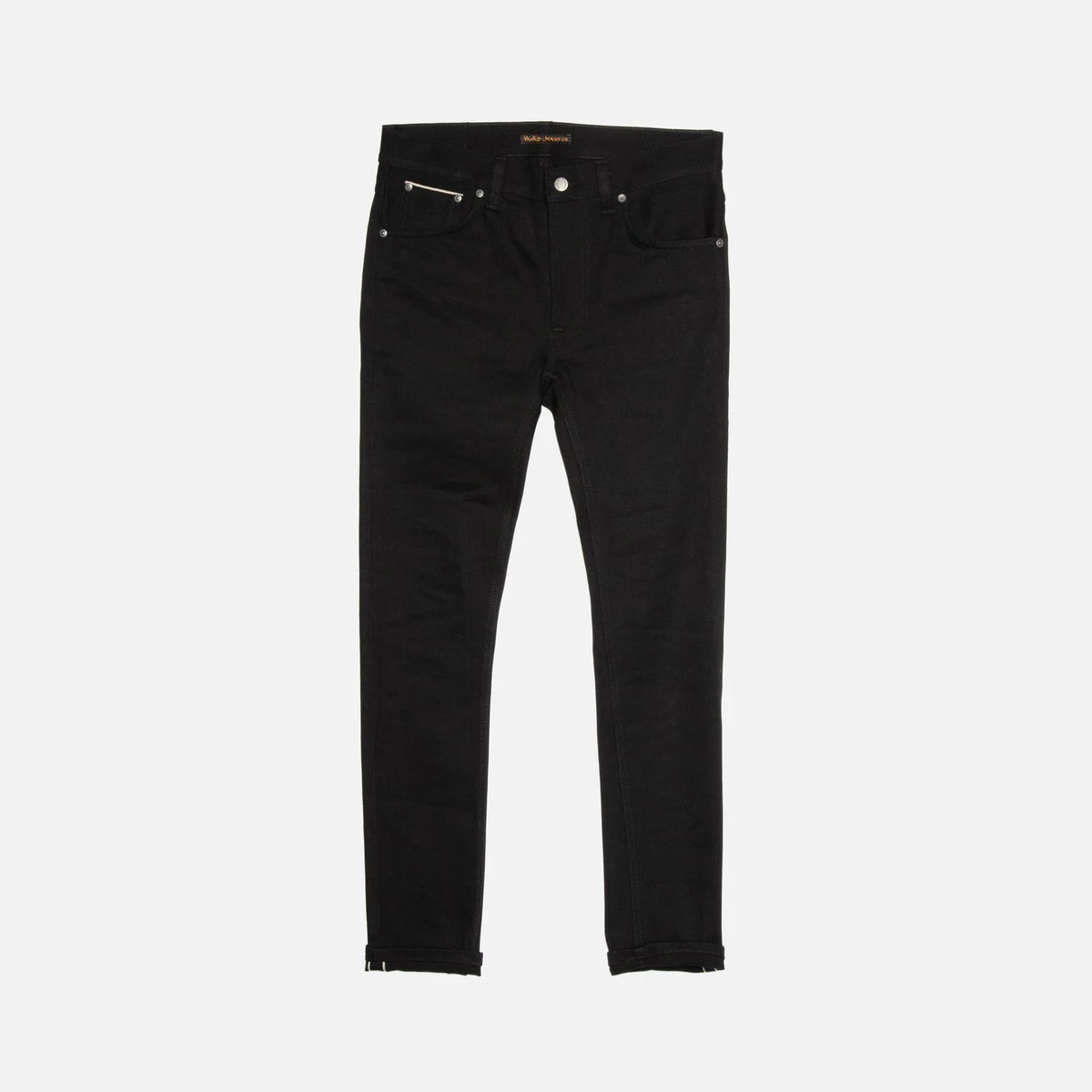 Nudie Jeans Lean Dean — Dry Black Selvage — front view