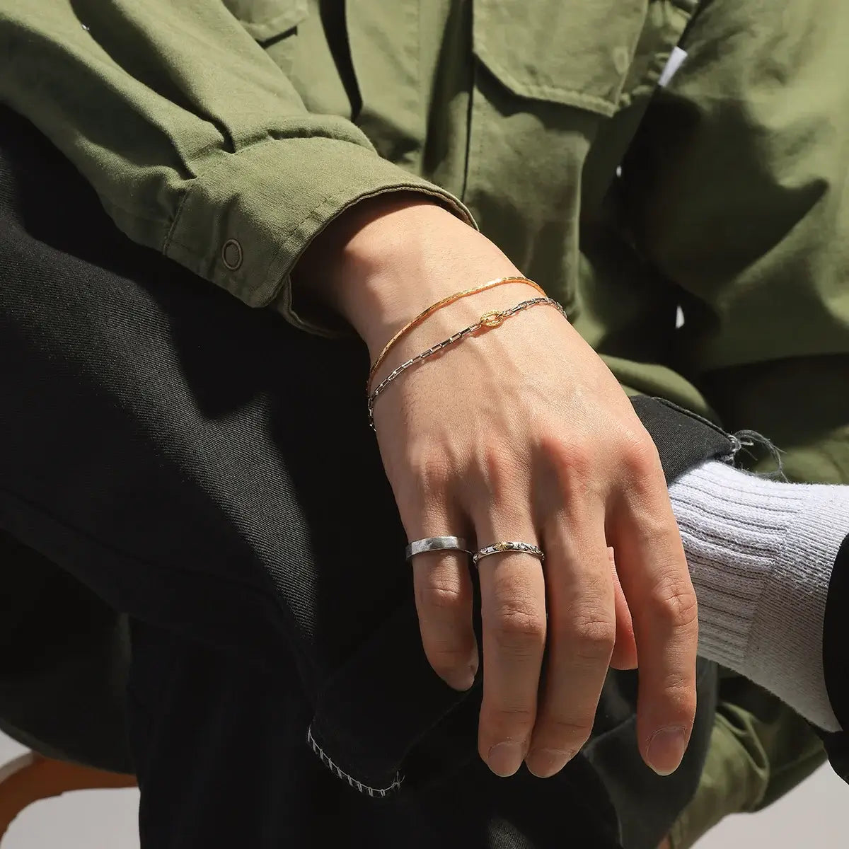 Saad 24K Gold Plated Snake Chain Bracelet — view 3