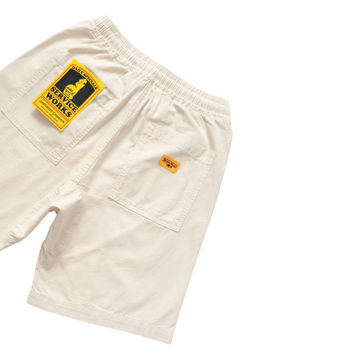Service Works Ripstop Chef Short — Bone — view 4