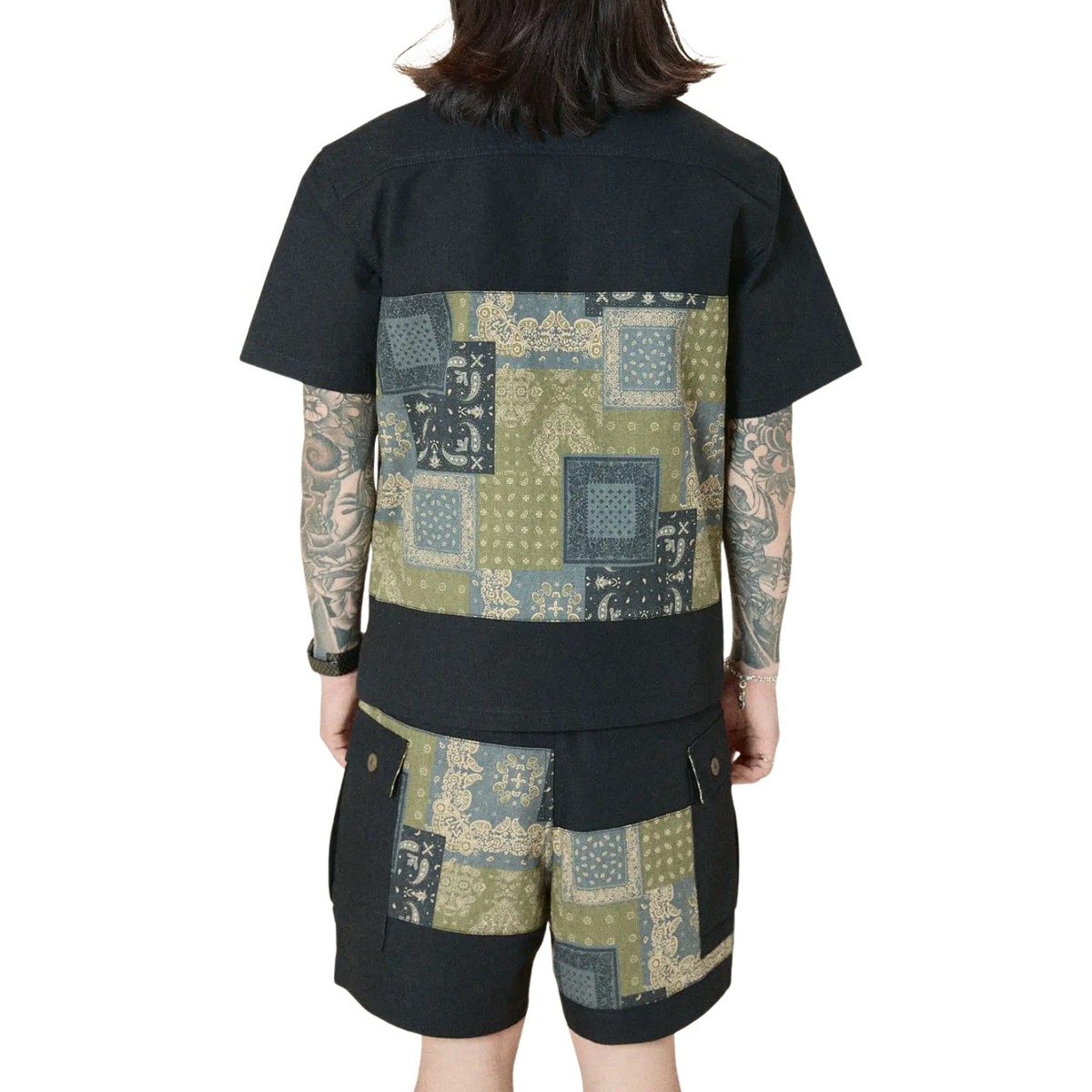 Union Labs Patch Up P43 Short Sleeve Shirt — Black — view 4