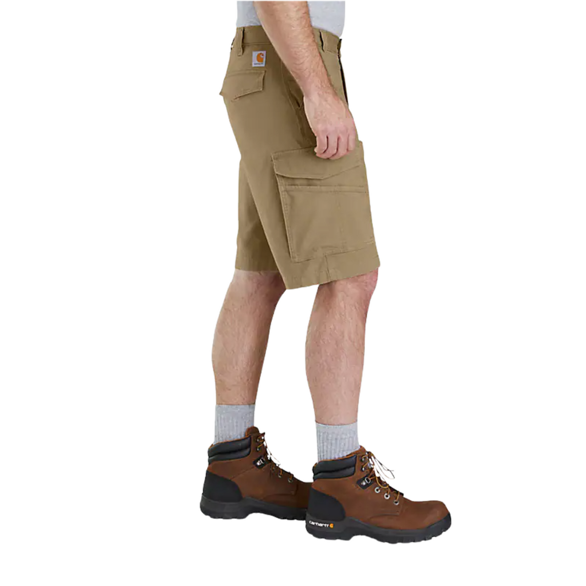 Carhartt Rugged Flex Relaxed Fit Canvas Cargo Work Short — Dark Khaki — view 3